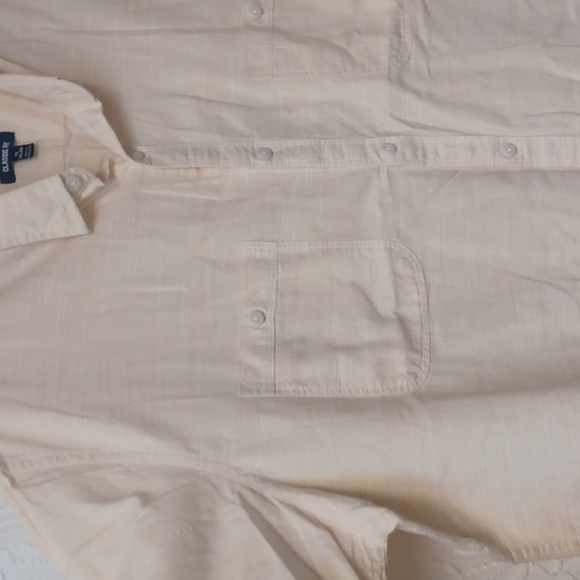 GEORGE Classic Fit  SIZE XL. Men's Cream Short Sleeve Shirt - Picture 8 of 8